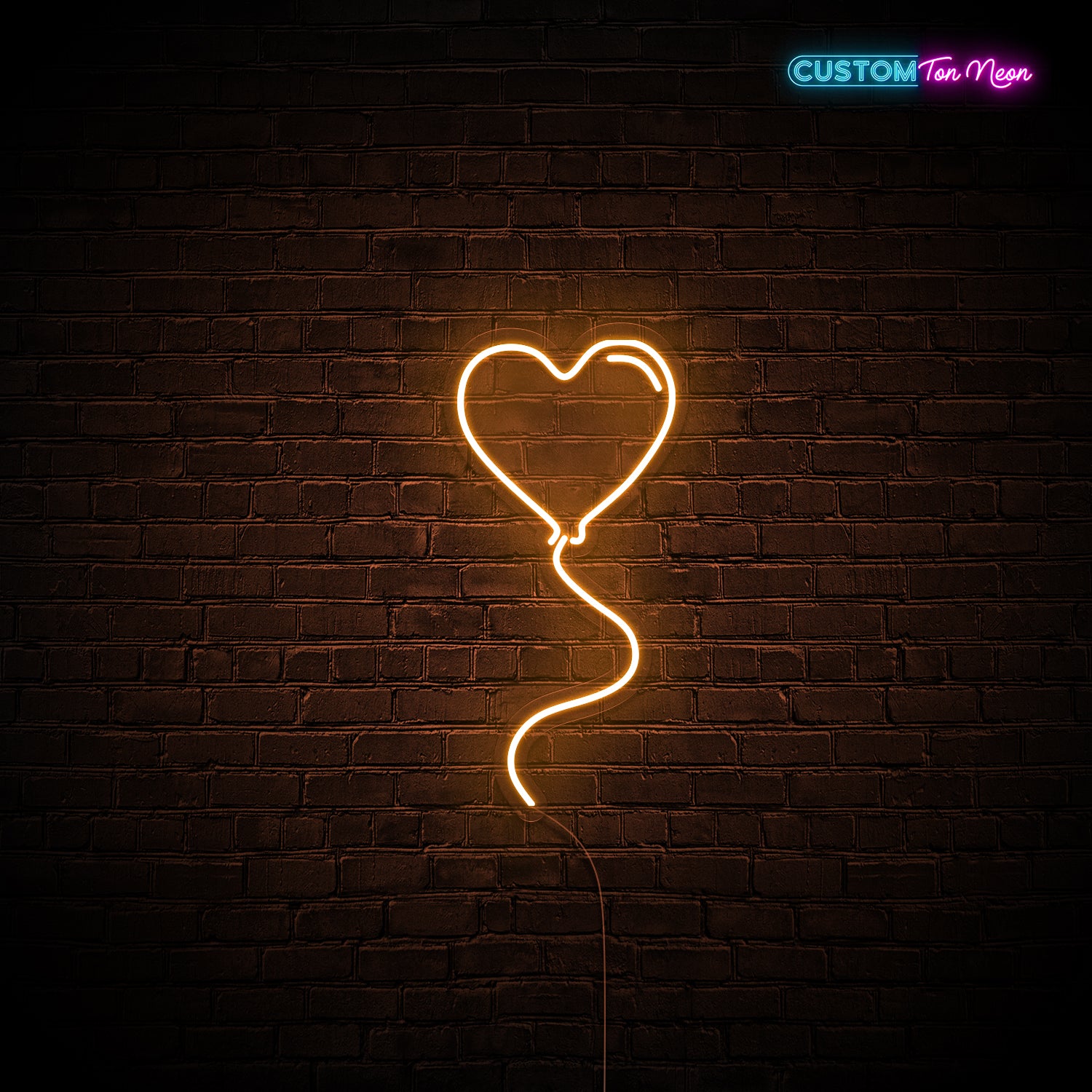 Enseigne néon Ballon d'amour