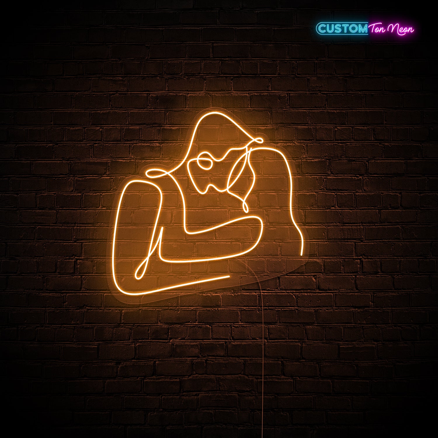 Enseigne néon couple amoureux