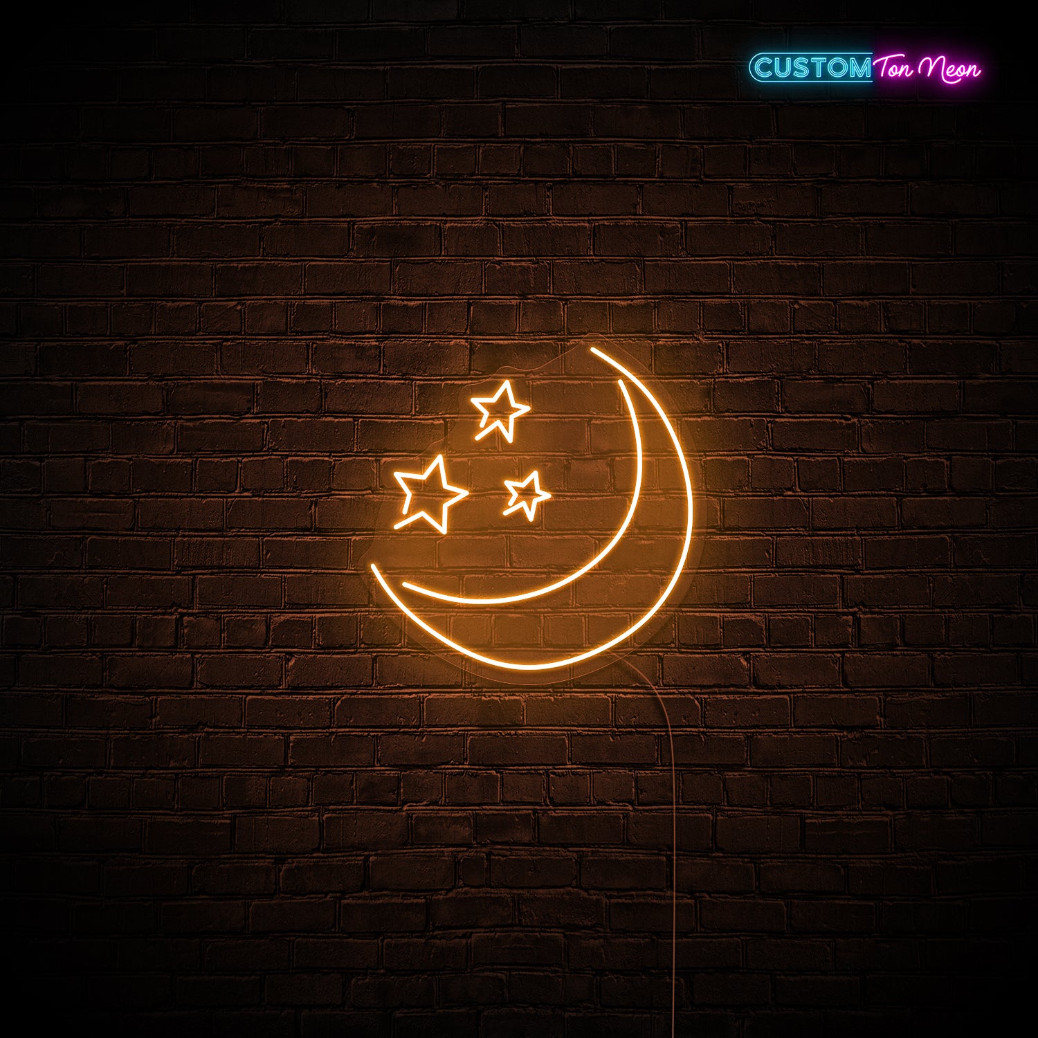 Enseigne néon Moon and star