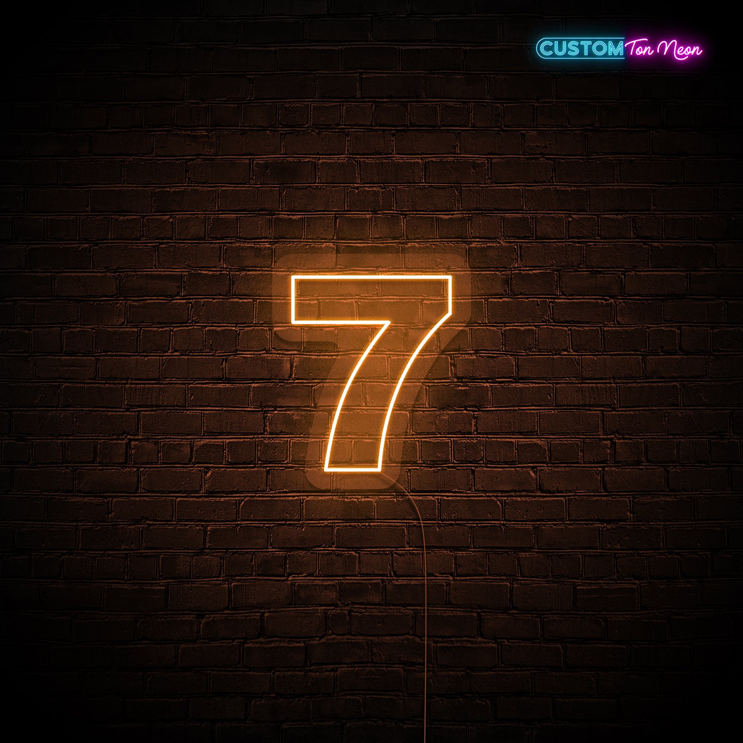 Enseigne néon chiffre 7