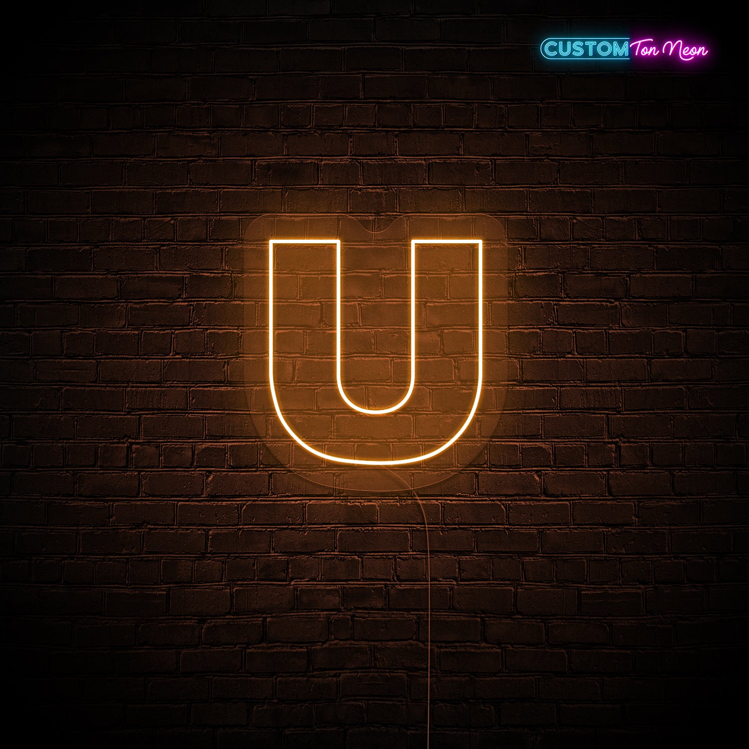 Enseigne néon Lettre U