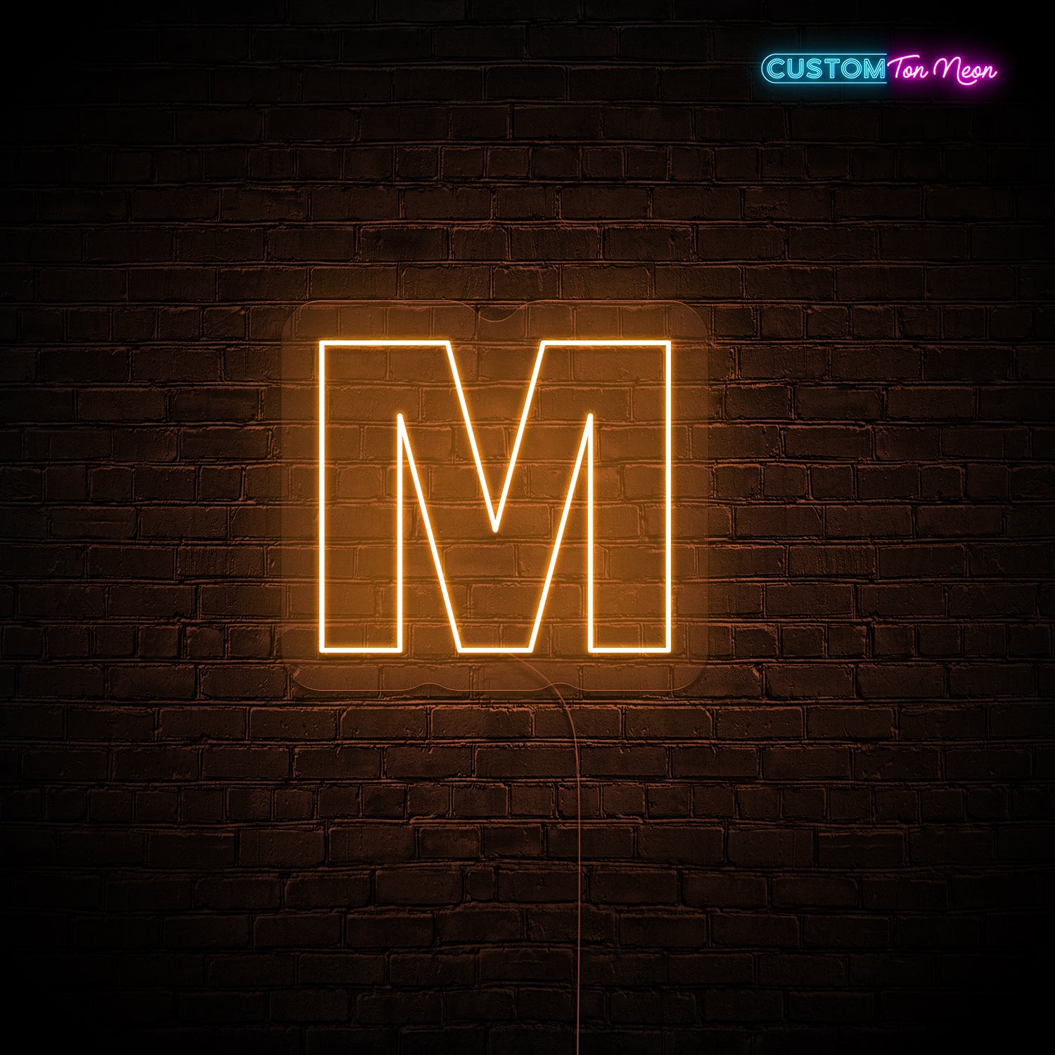 Enseigne néon Lettre M