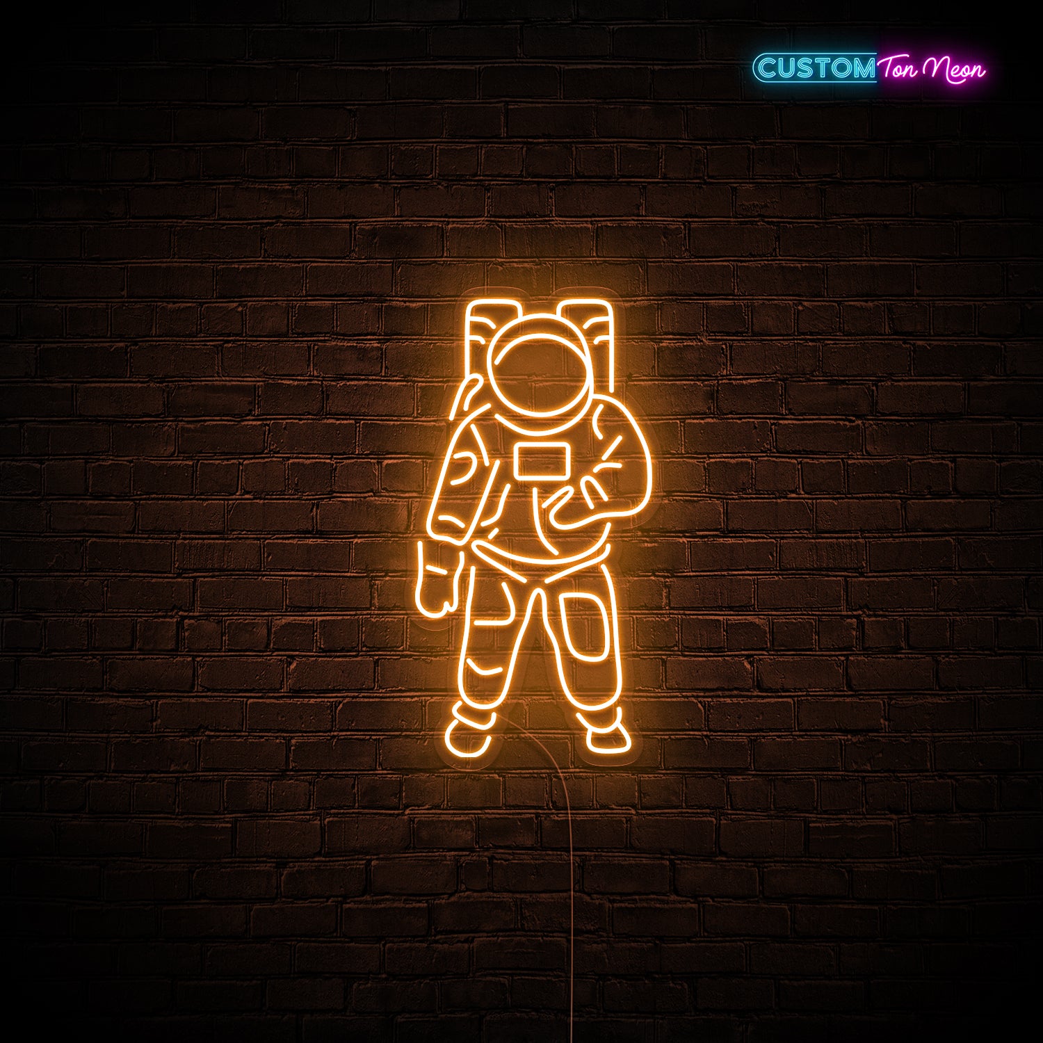 Enseigne néon astronaute