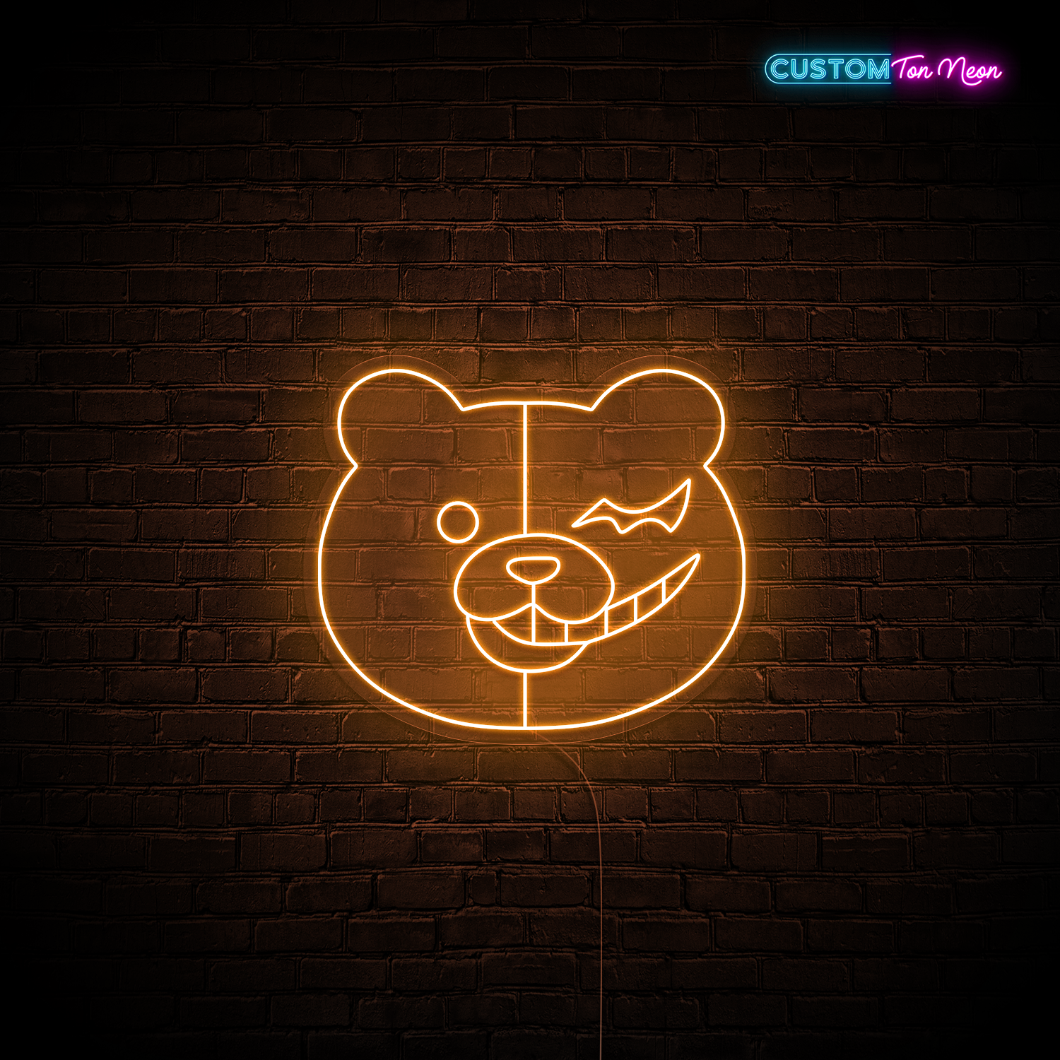 Enseigne néon ourson