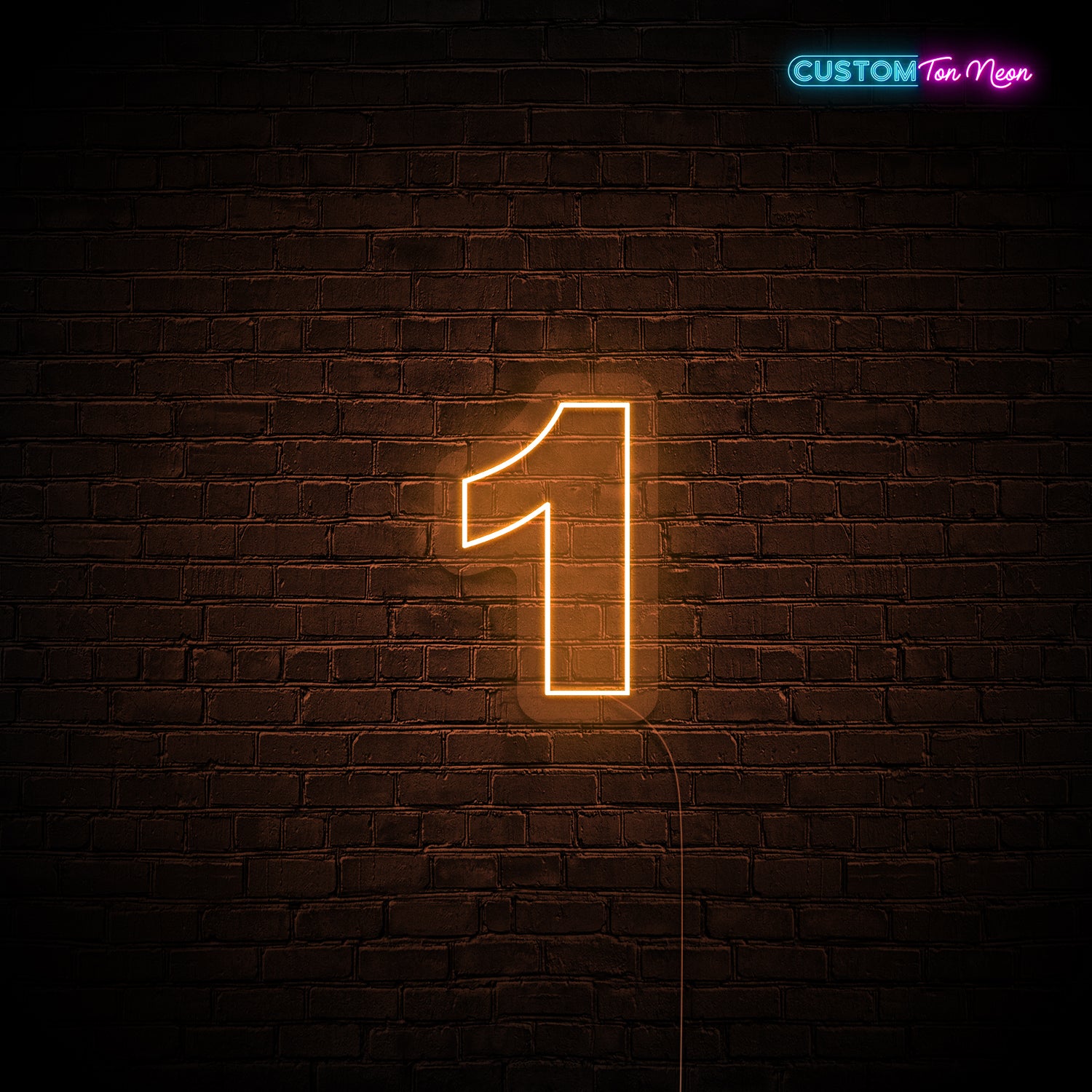 Enseigne néon chiffre 1