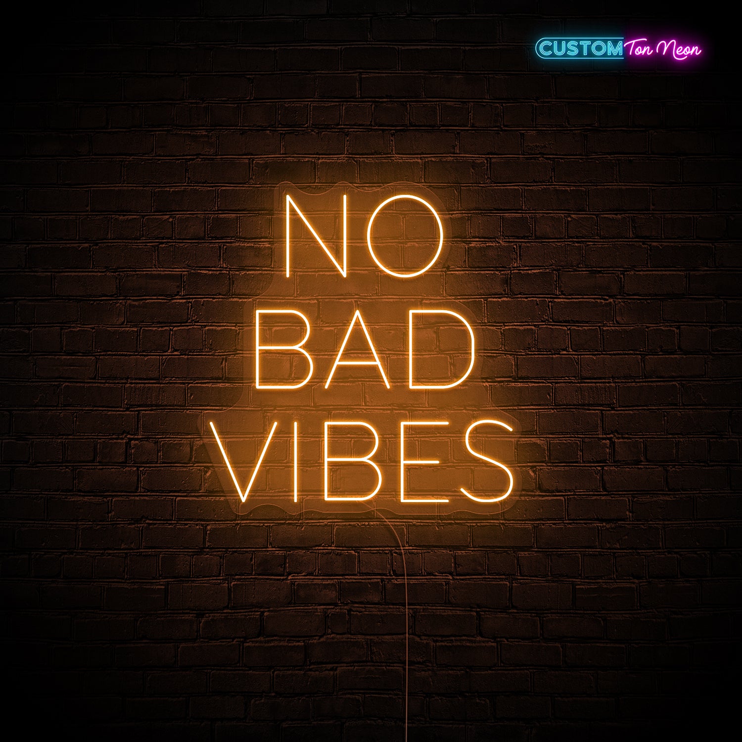 Enseigne néon No bad Vibes