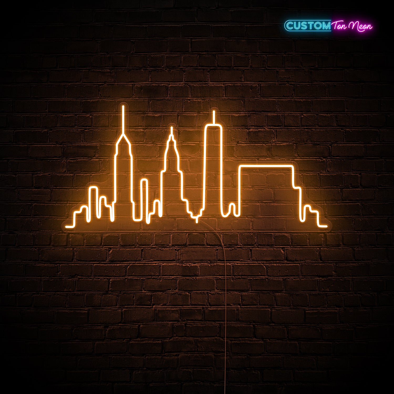 Enseigne néon New York Skyline