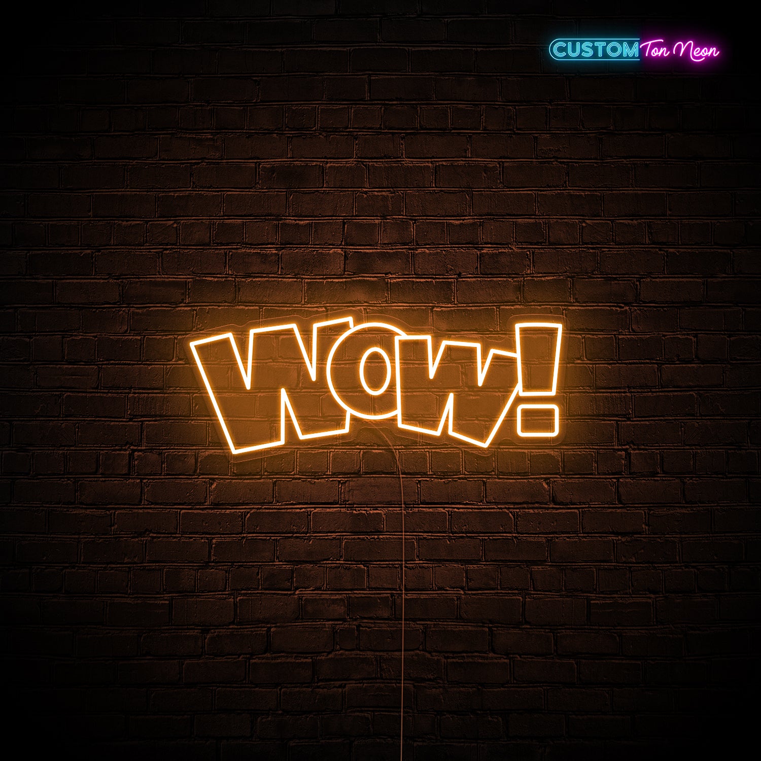 Enseigne néon Wow