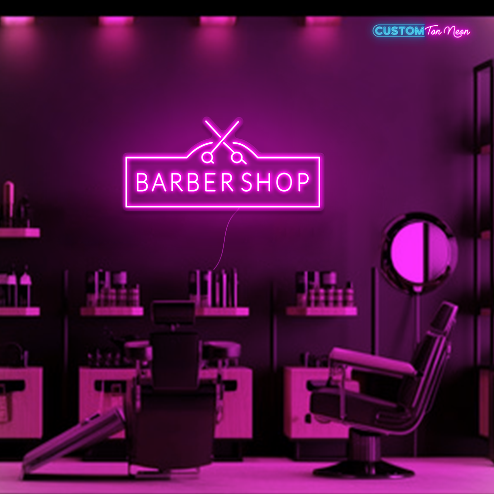 Enseigne néon Barber shop