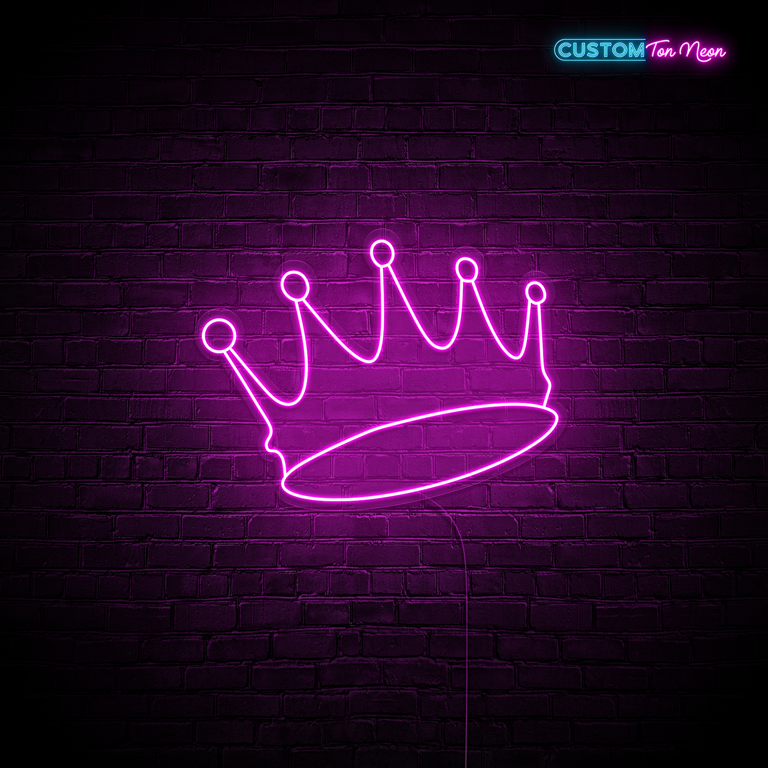 Enseigne néon couronne