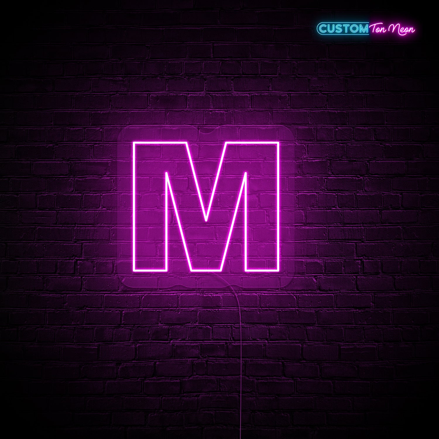 Enseigne néon Lettre M