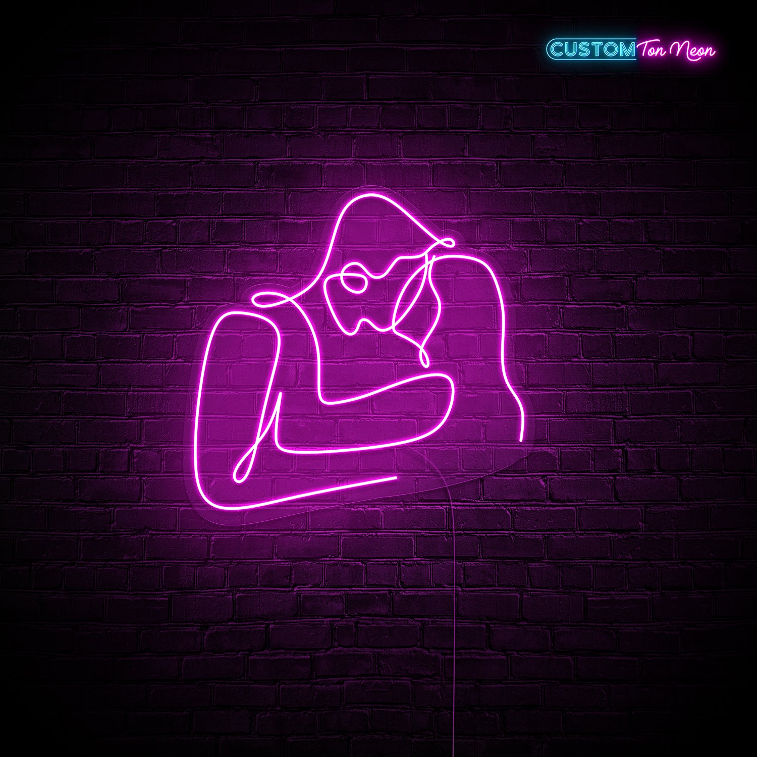 Enseigne néon couple amoureux