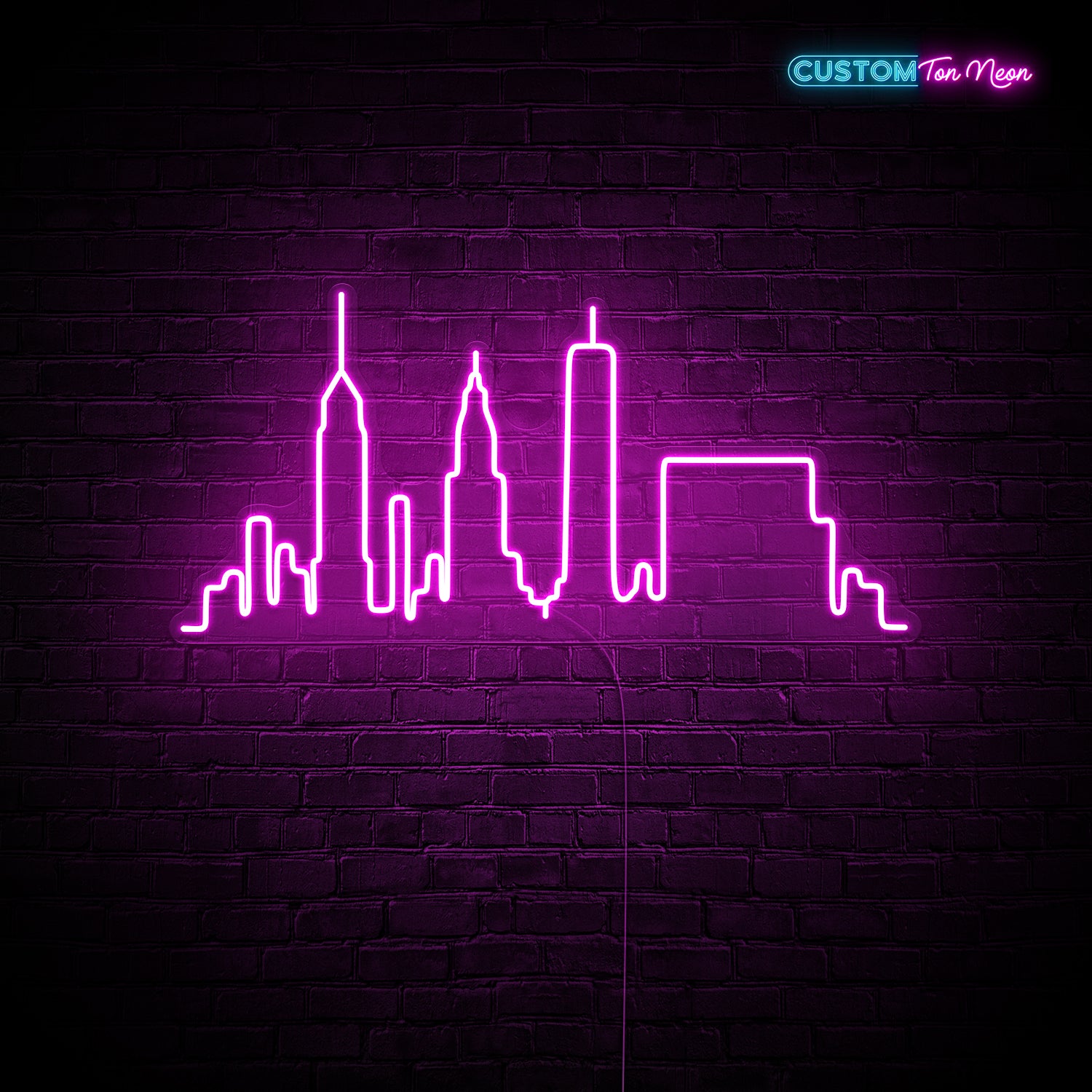 Enseigne néon New York Skyline