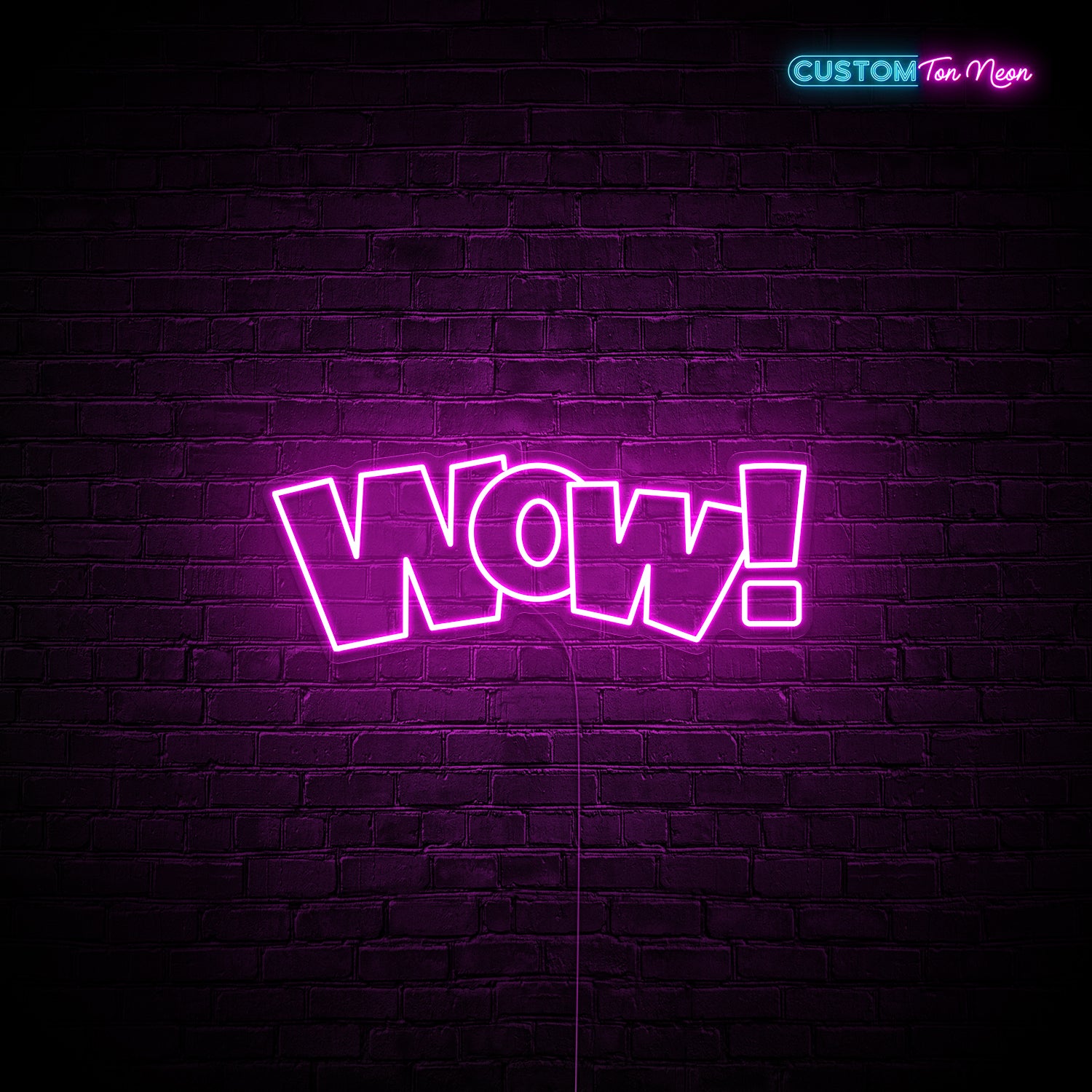 Enseigne néon Wow