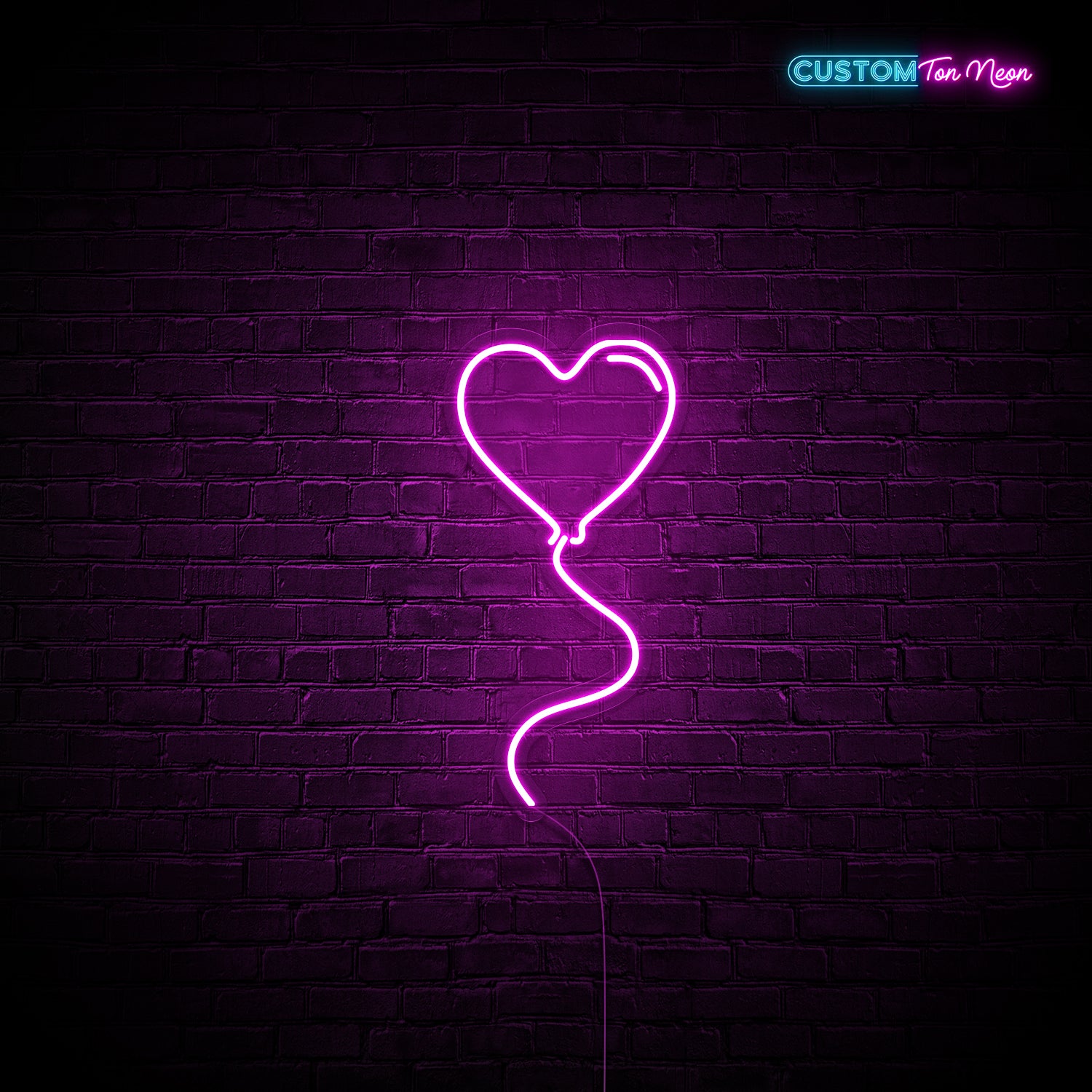 Enseigne néon Ballon d'amour