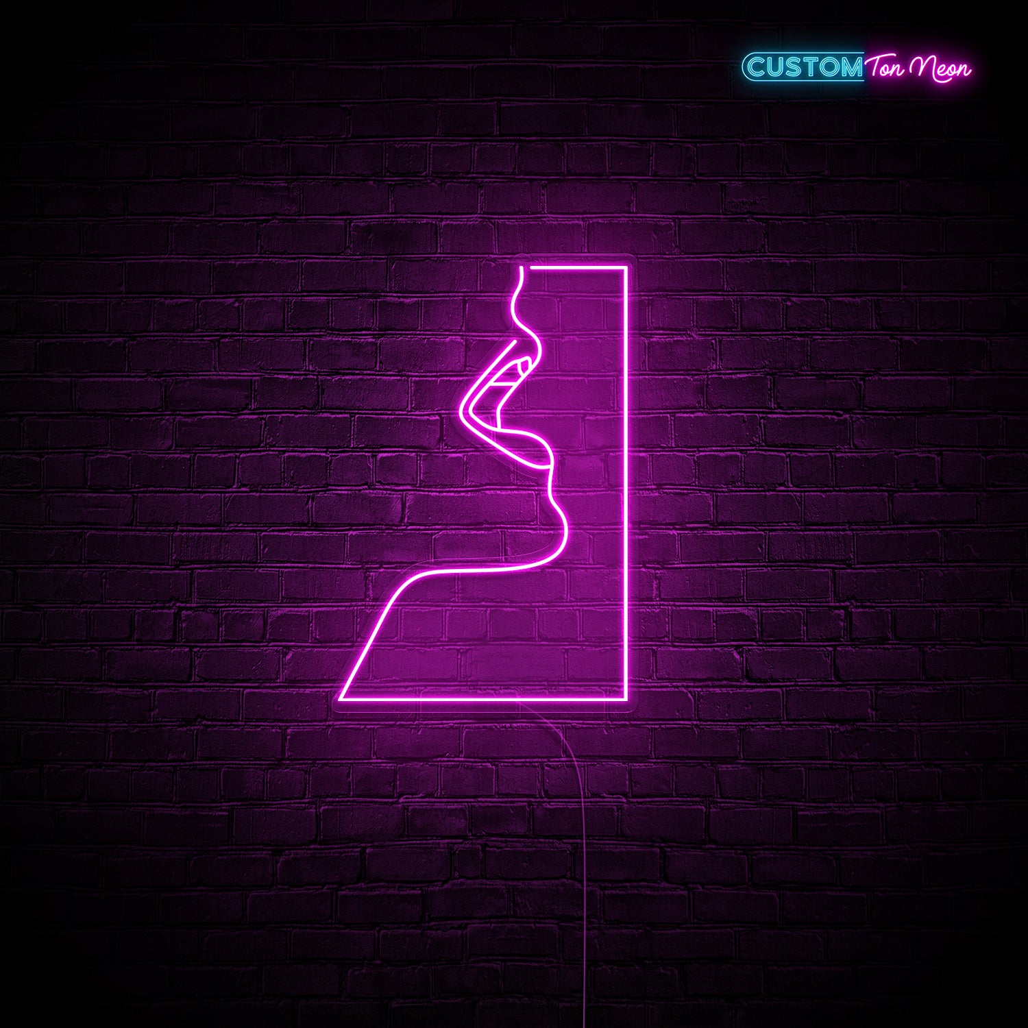 Enseigne néon bouche femme