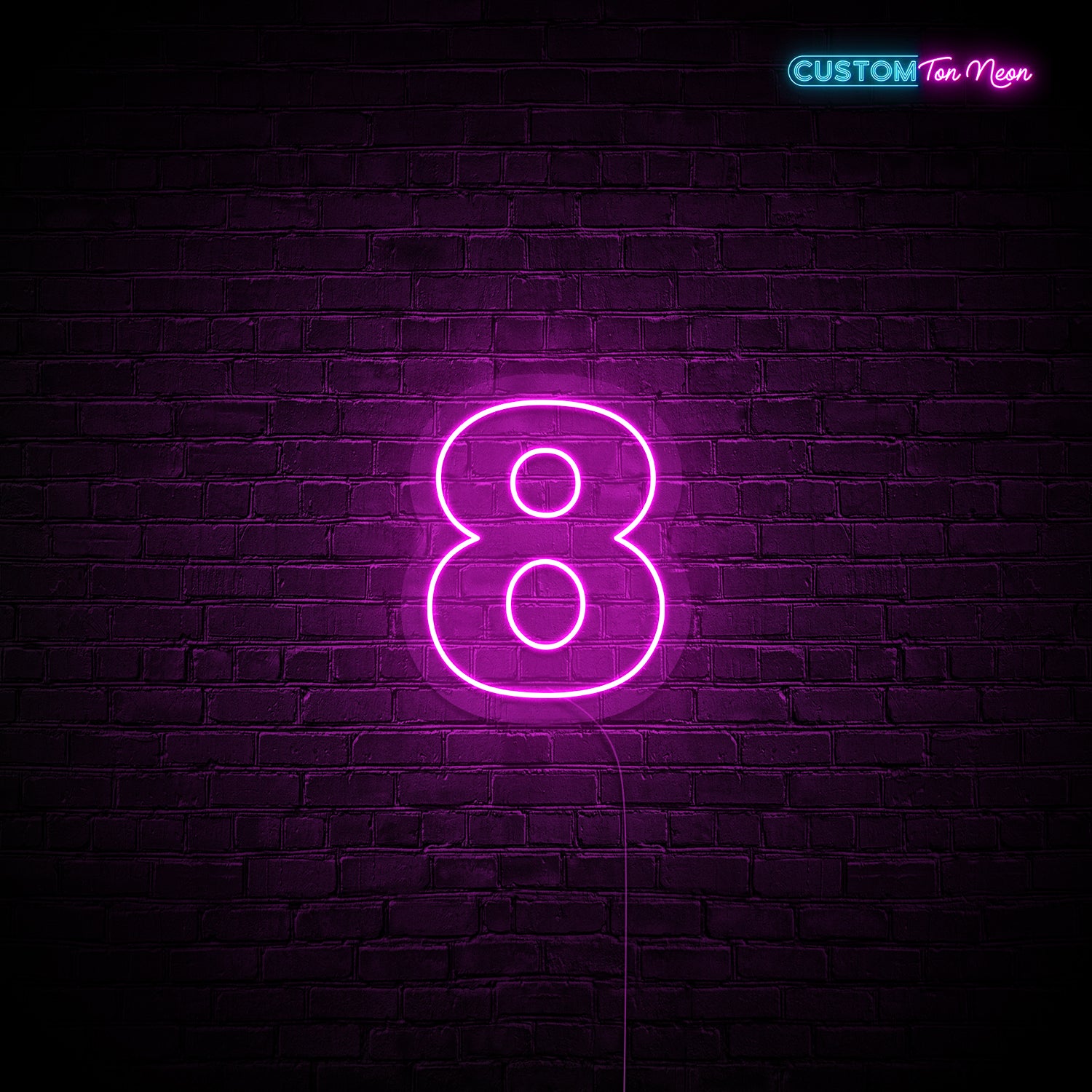 Enseigne néon chiffre 8