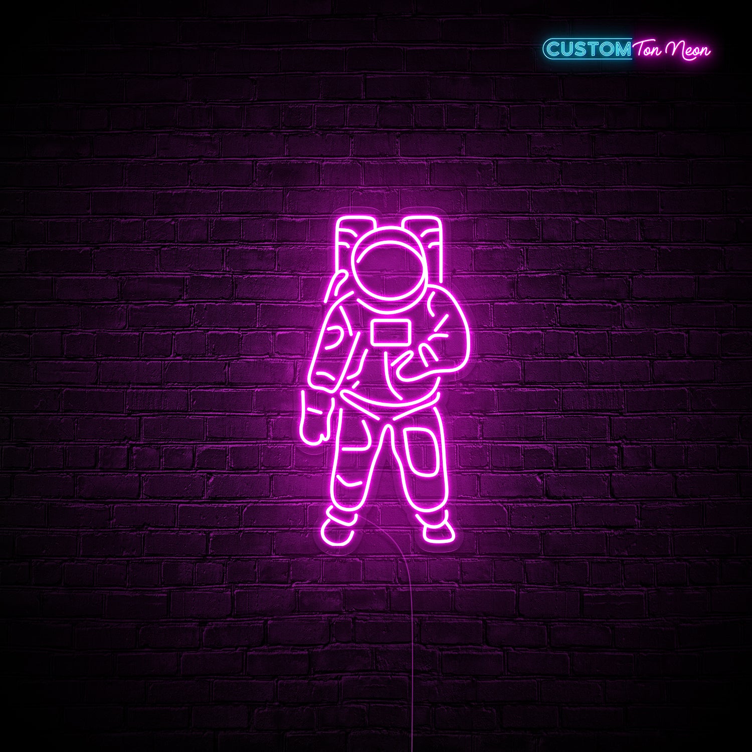 Enseigne néon astronaute