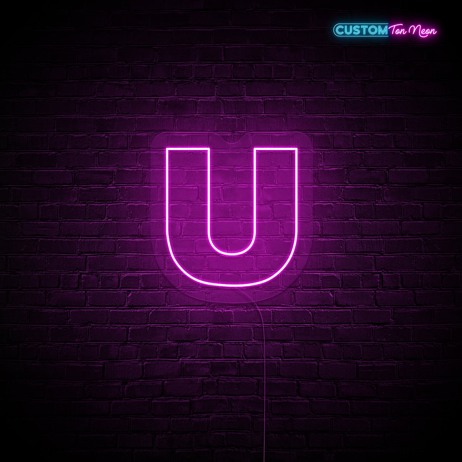 Enseigne néon Lettre U