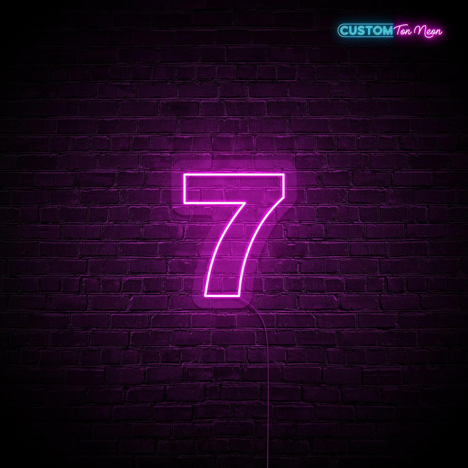 Enseigne néon chiffre 7