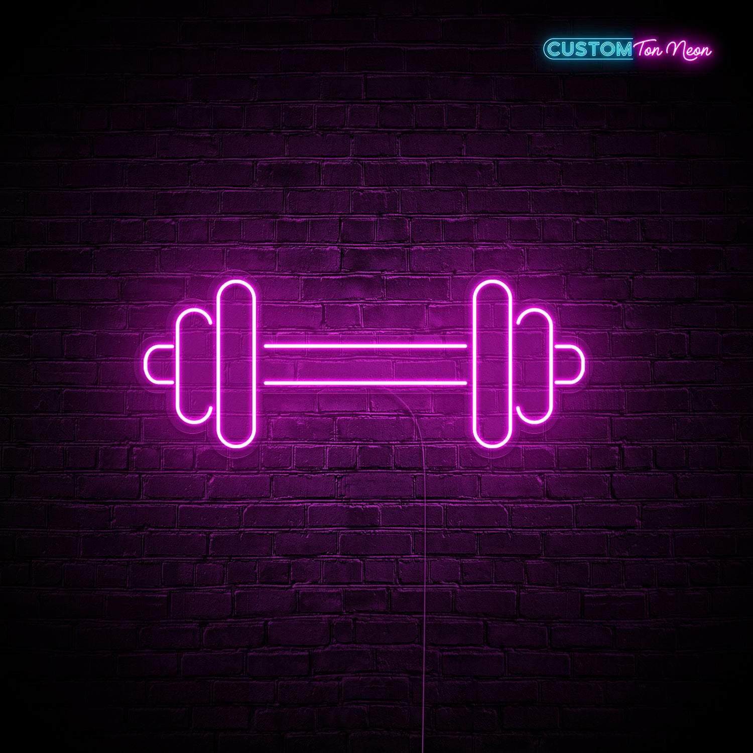 Enseigne néon haltères