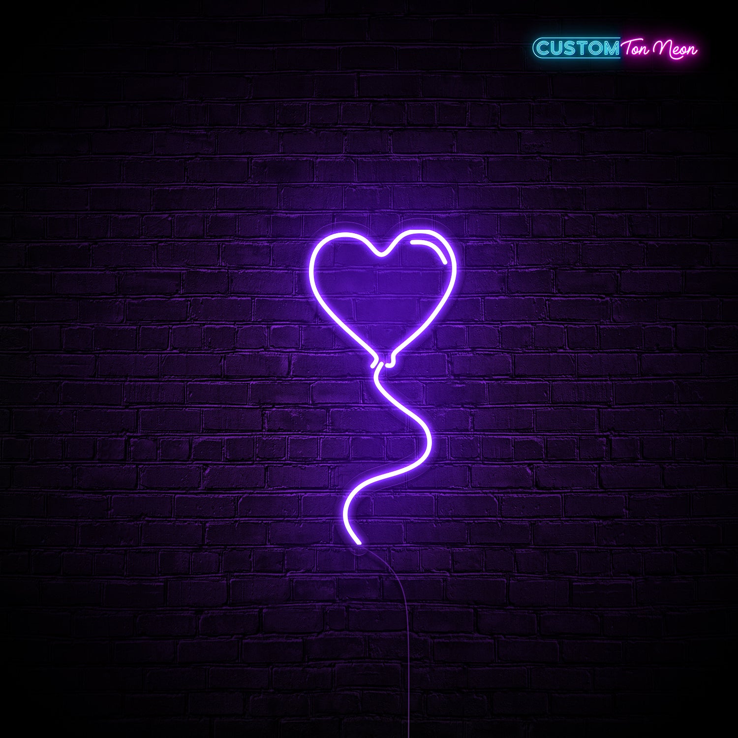 Enseigne néon Ballon d'amour