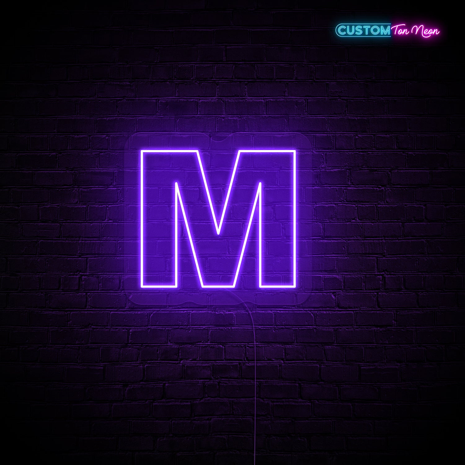Enseigne néon Lettre M