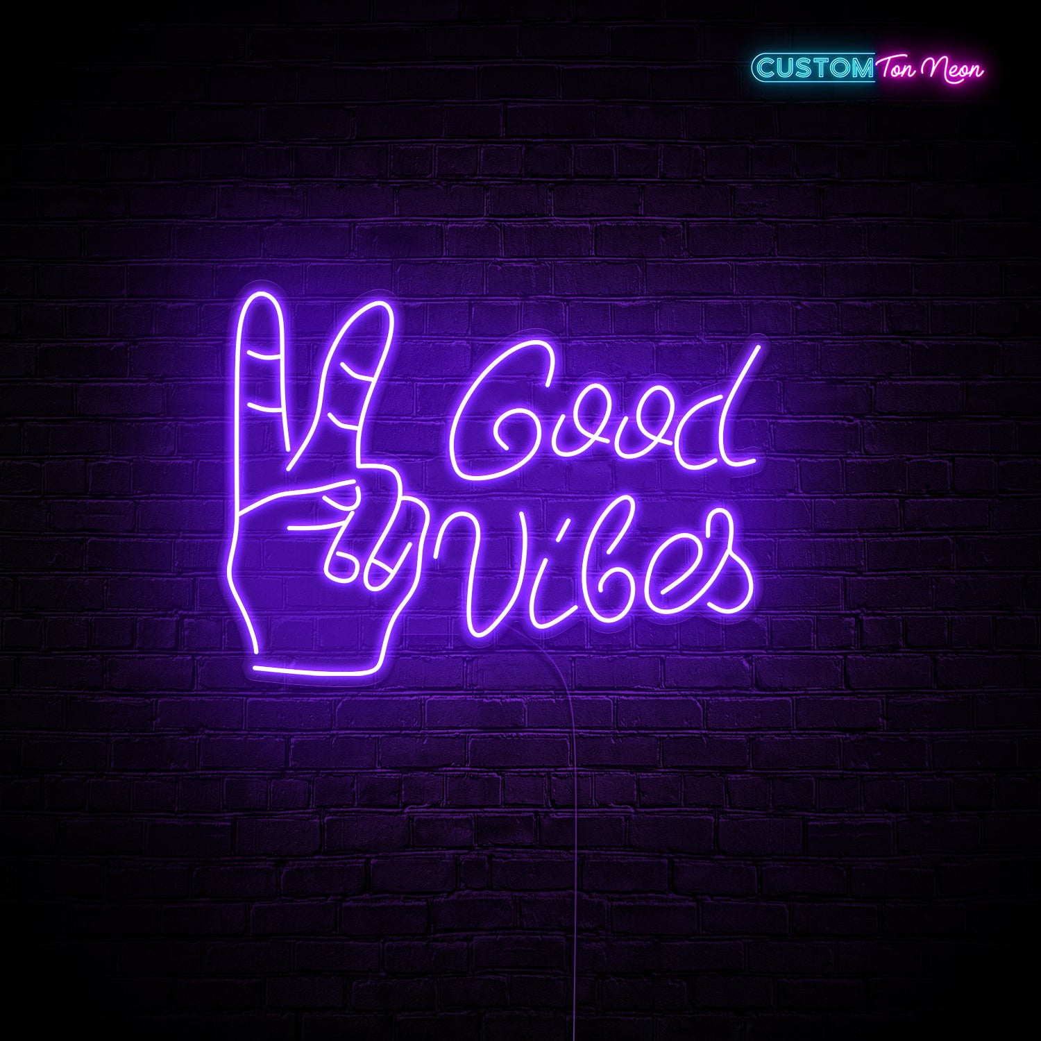 Enseigne néon good vibes