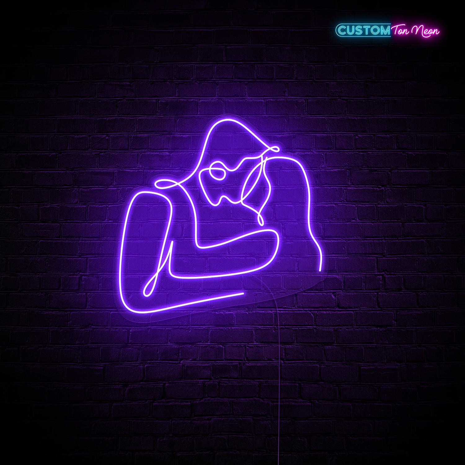 Enseigne néon couple amoureux