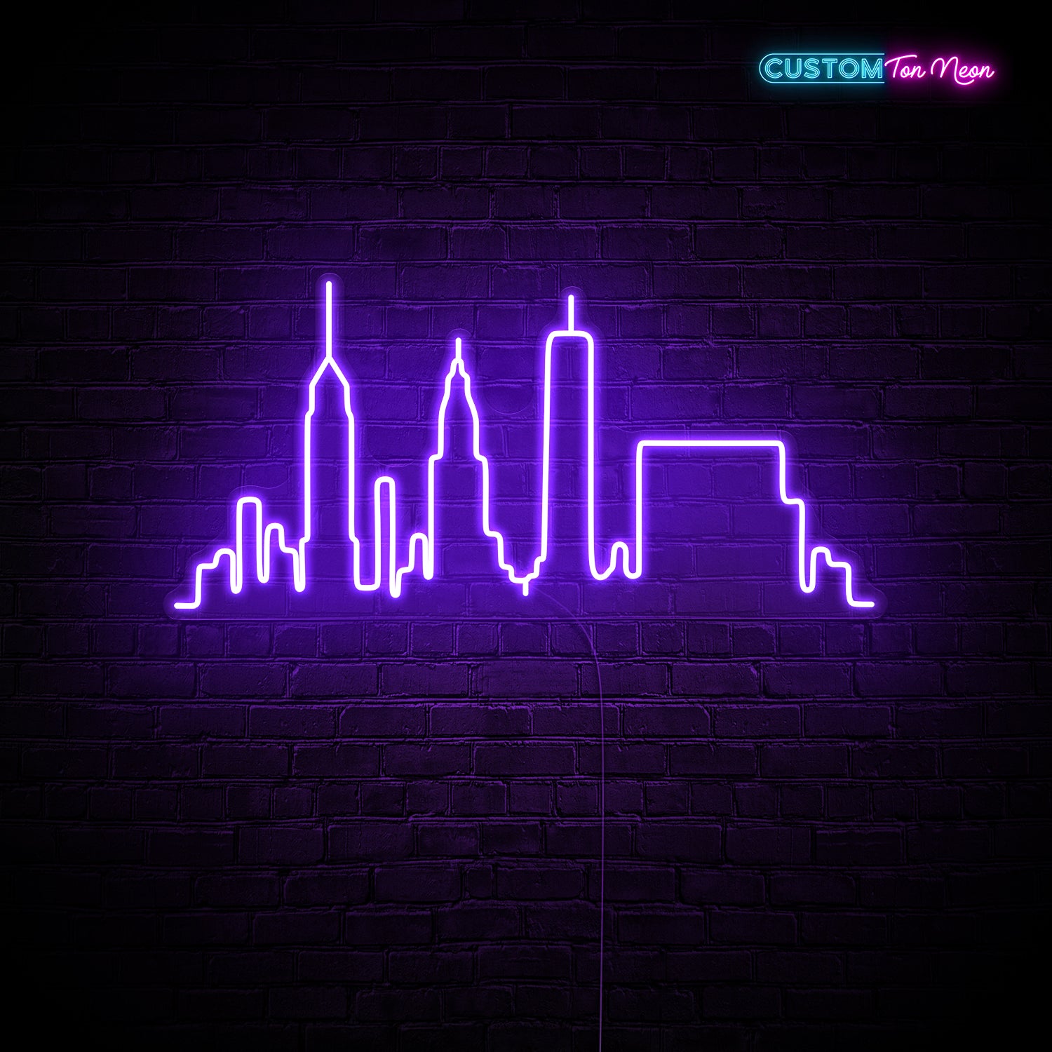 Enseigne néon New York Skyline