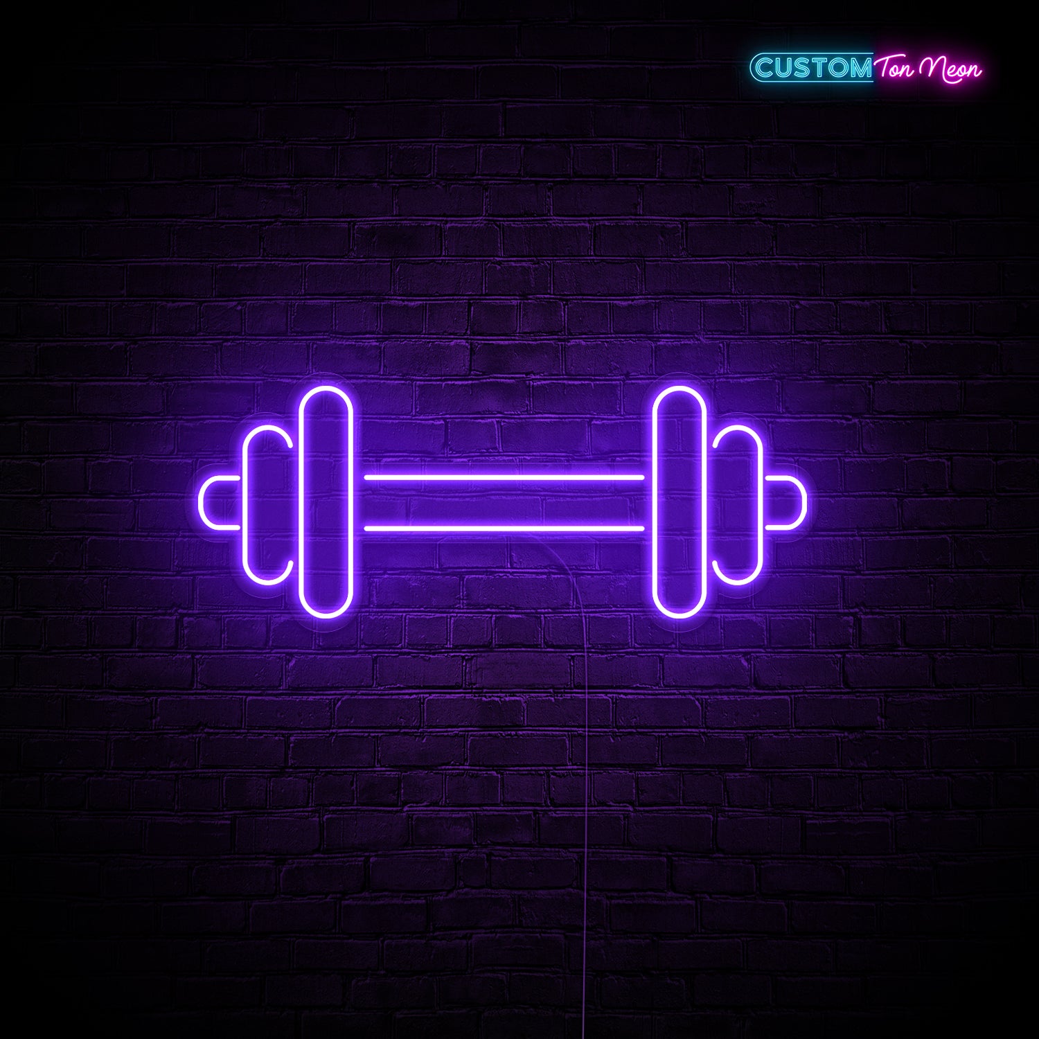 Enseigne néon haltères