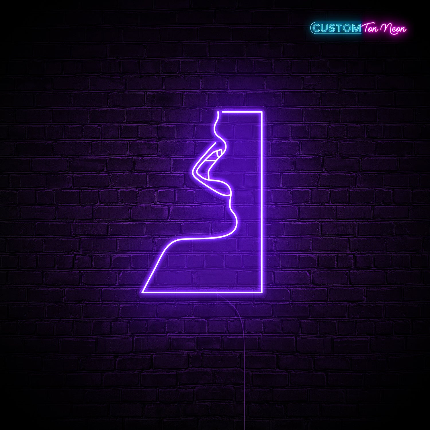 Enseigne néon bouche femme