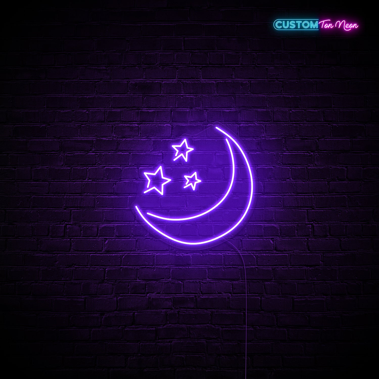 Enseigne néon Moon and star