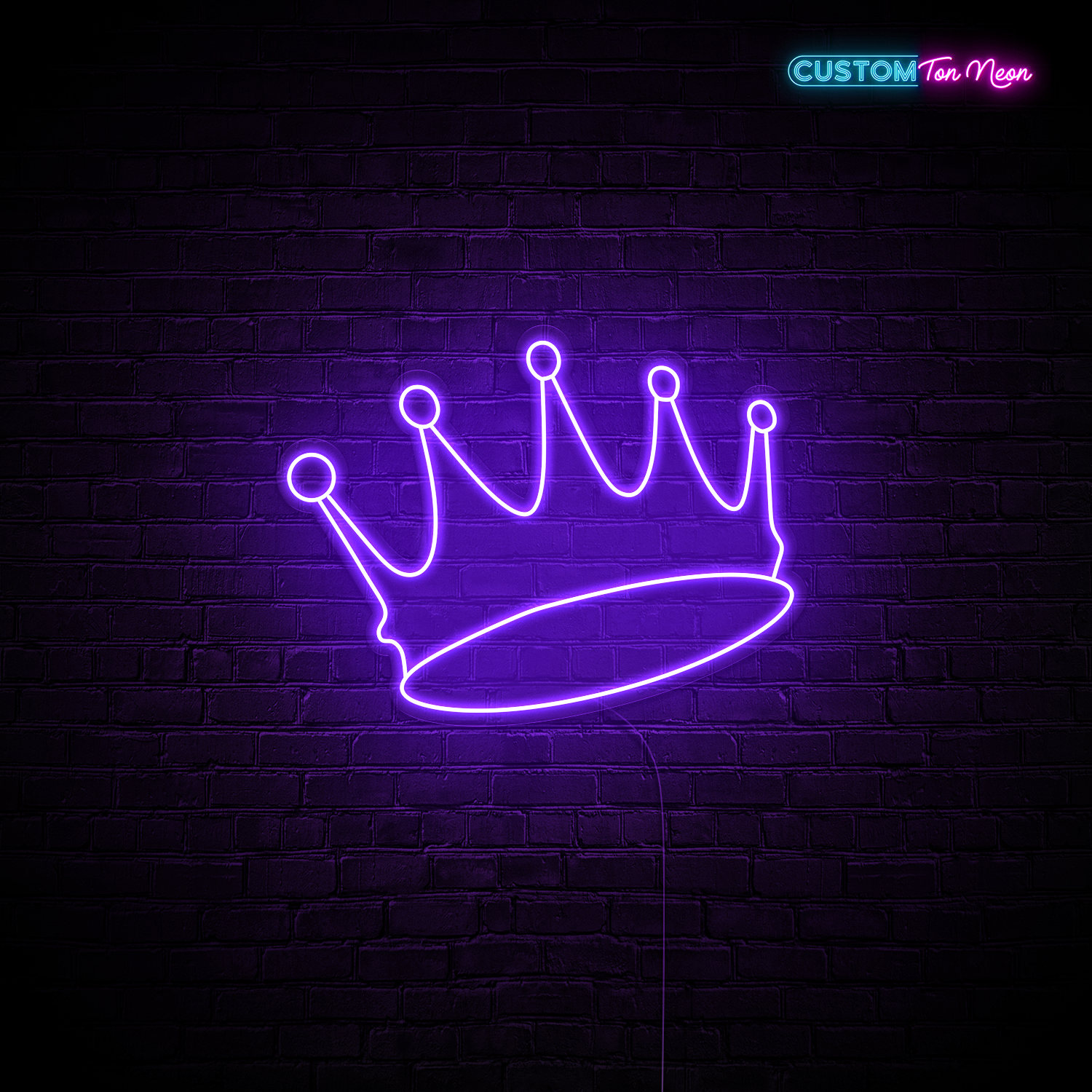 Enseigne néon couronne