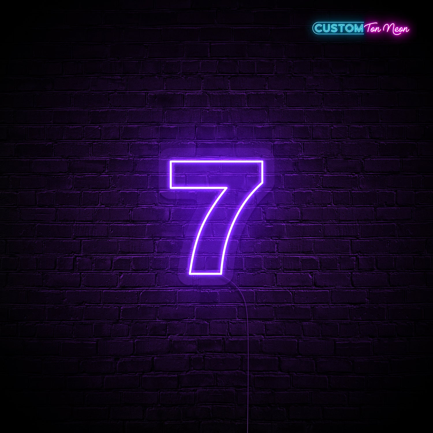 Enseigne néon chiffre 7