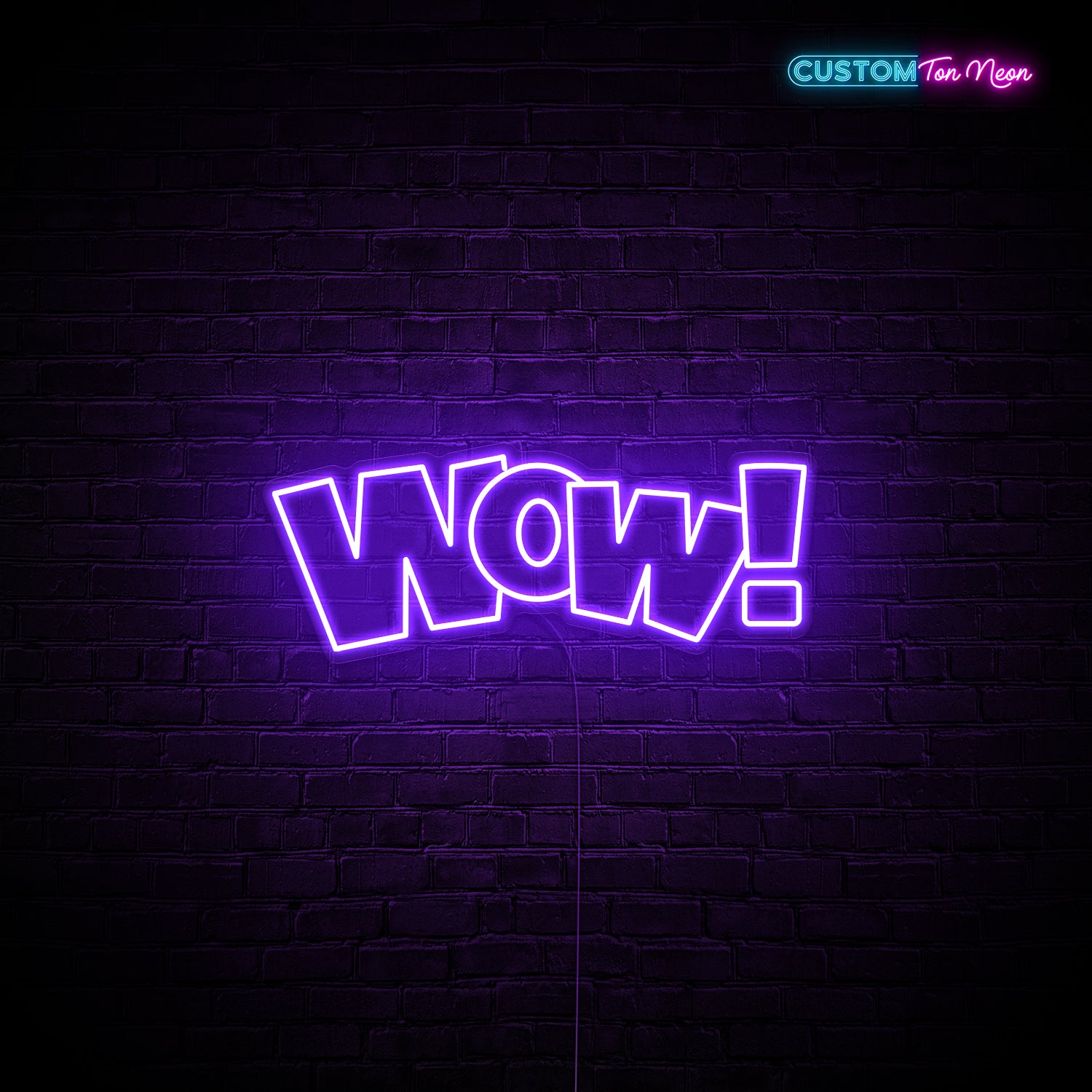 Enseigne néon Wow