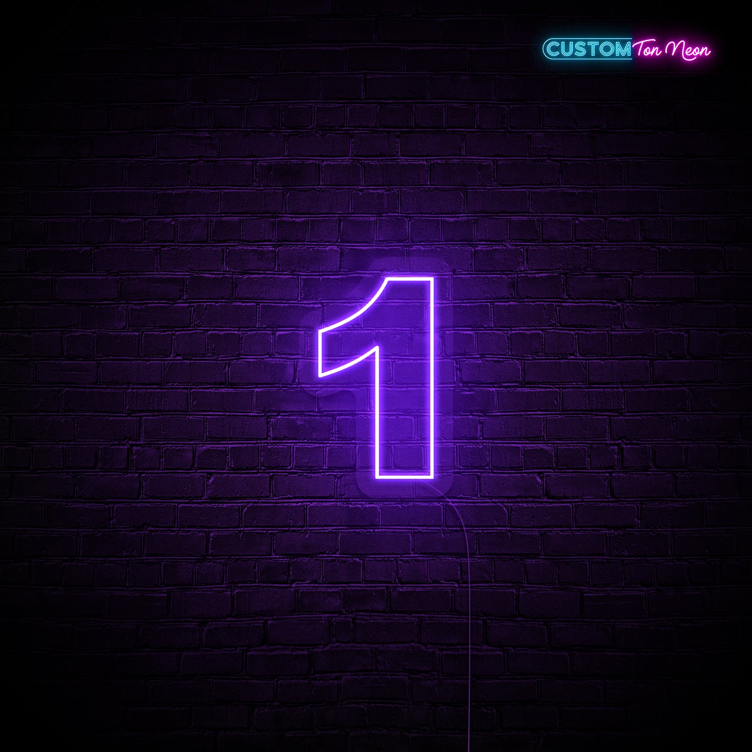 Enseigne néon chiffre 1