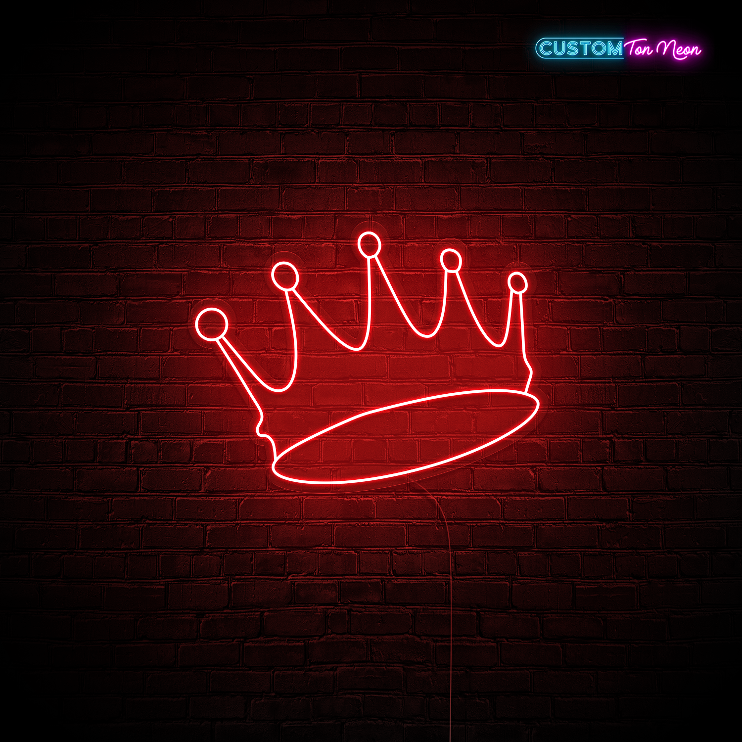 Enseigne néon couronne