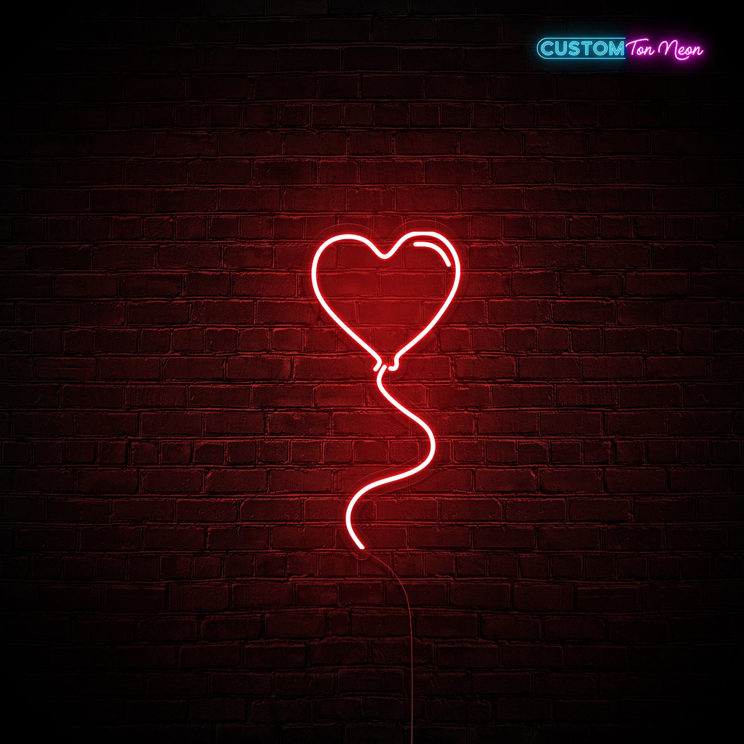 Enseigne néon Ballon d'amour