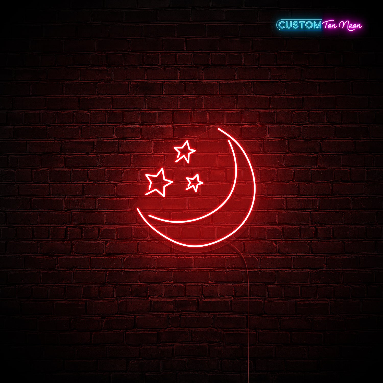 Enseigne néon Moon and star