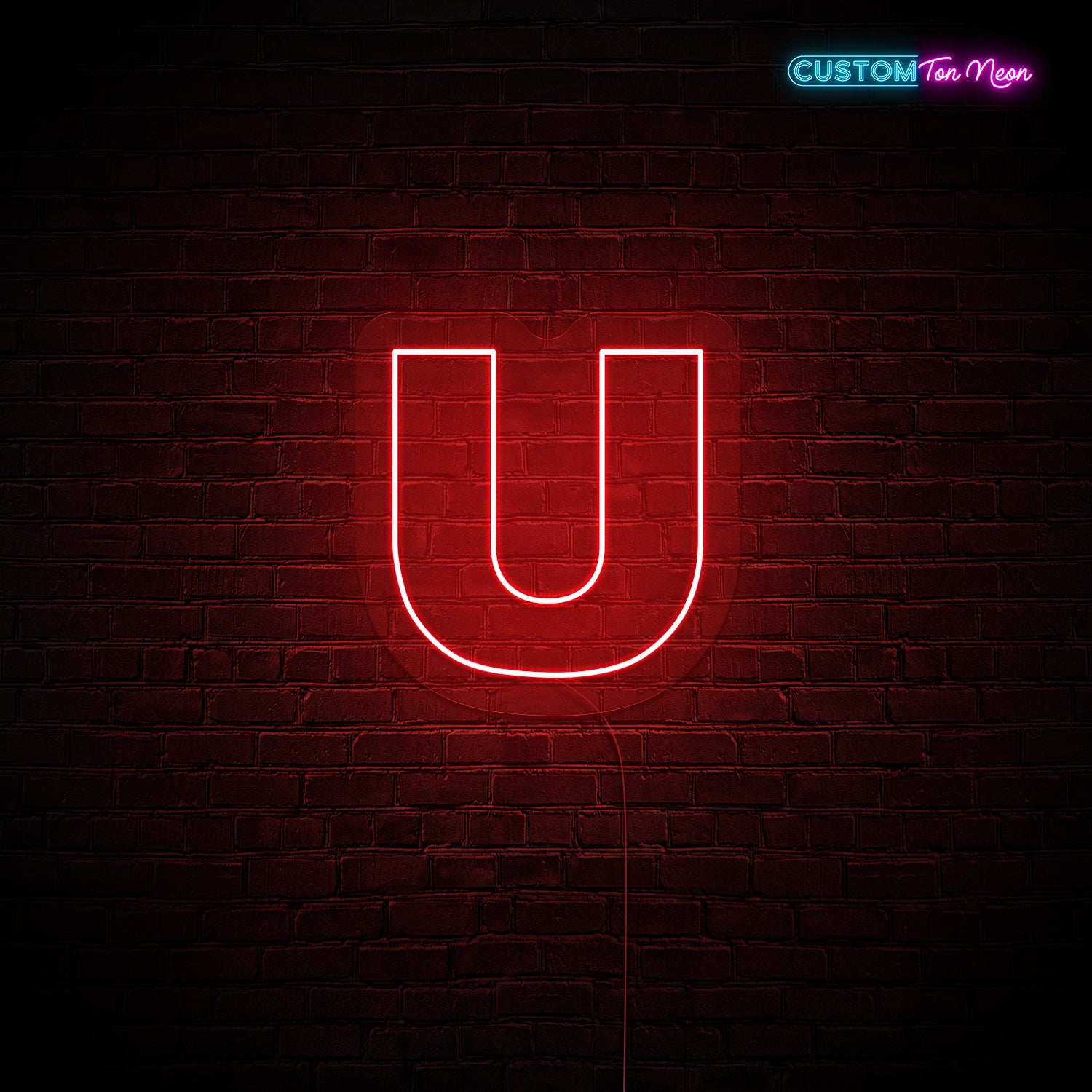 Enseigne néon Lettre U