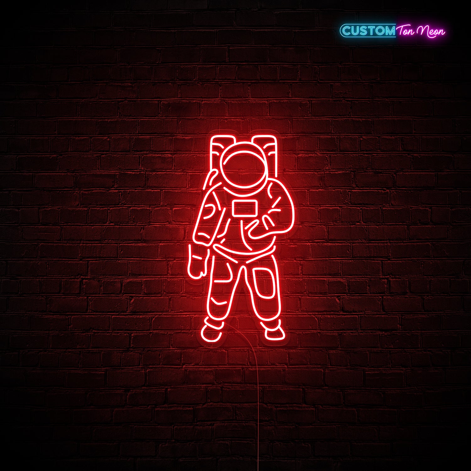 Enseigne néon astronaute