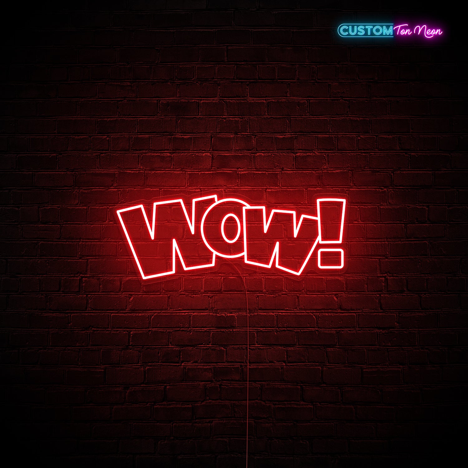 Enseigne néon Wow