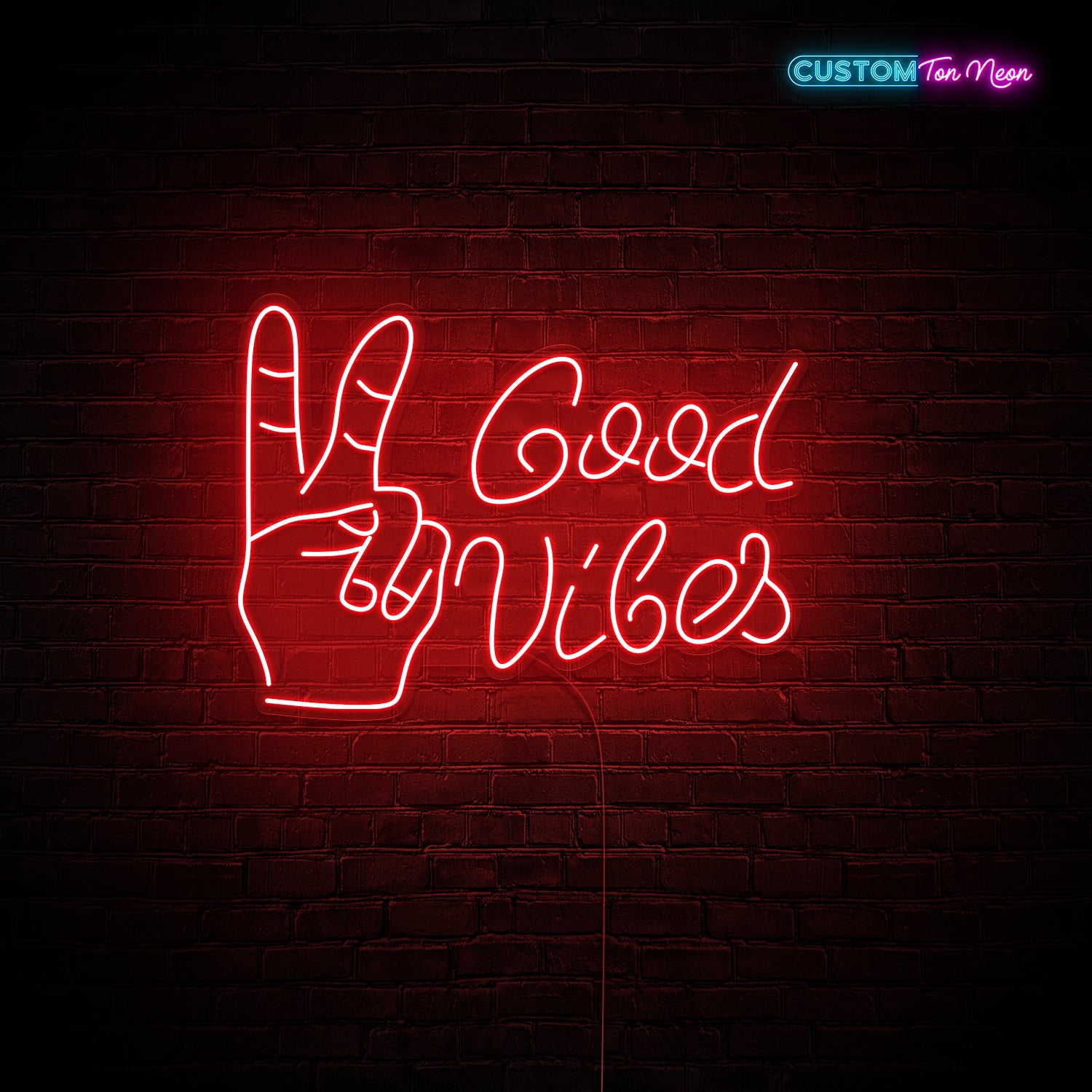 Enseigne néon good vibes