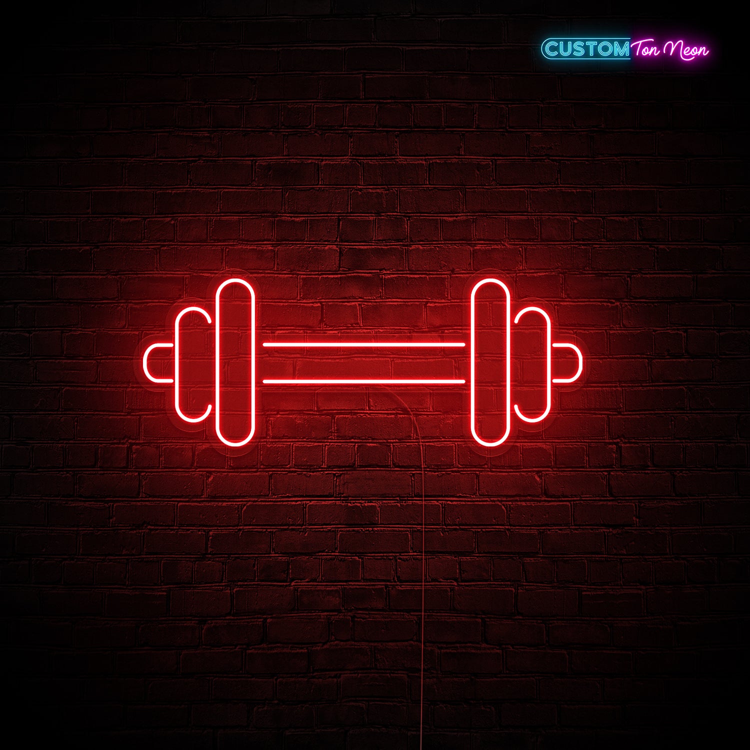 Enseigne néon haltères