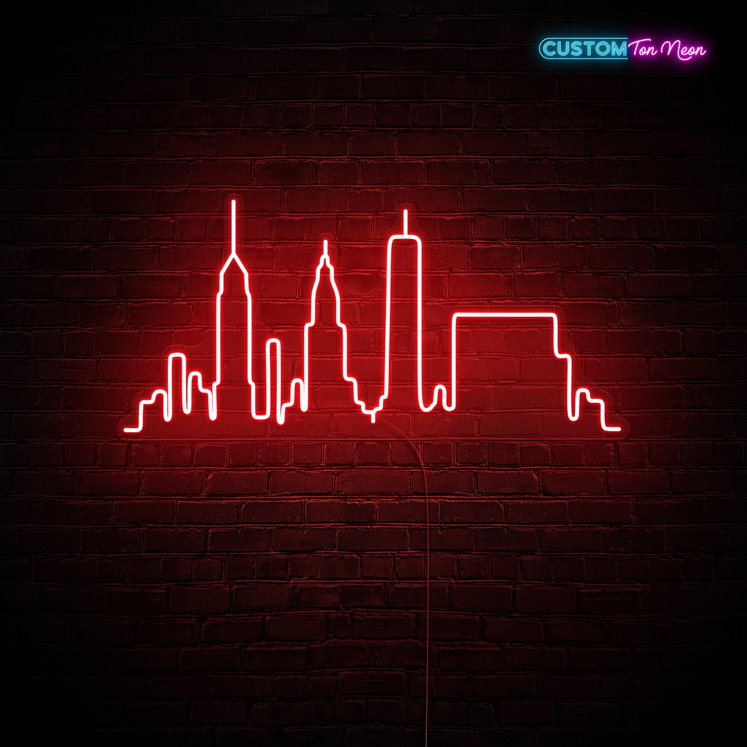 Enseigne néon New York Skyline