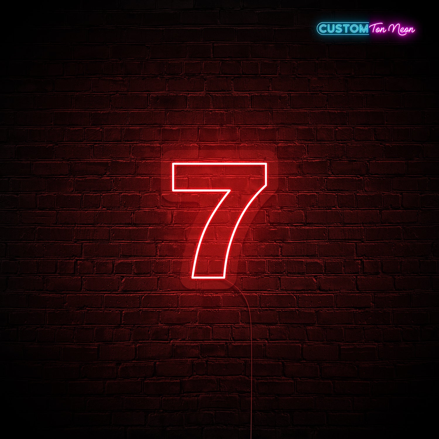 Enseigne néon chiffre 7