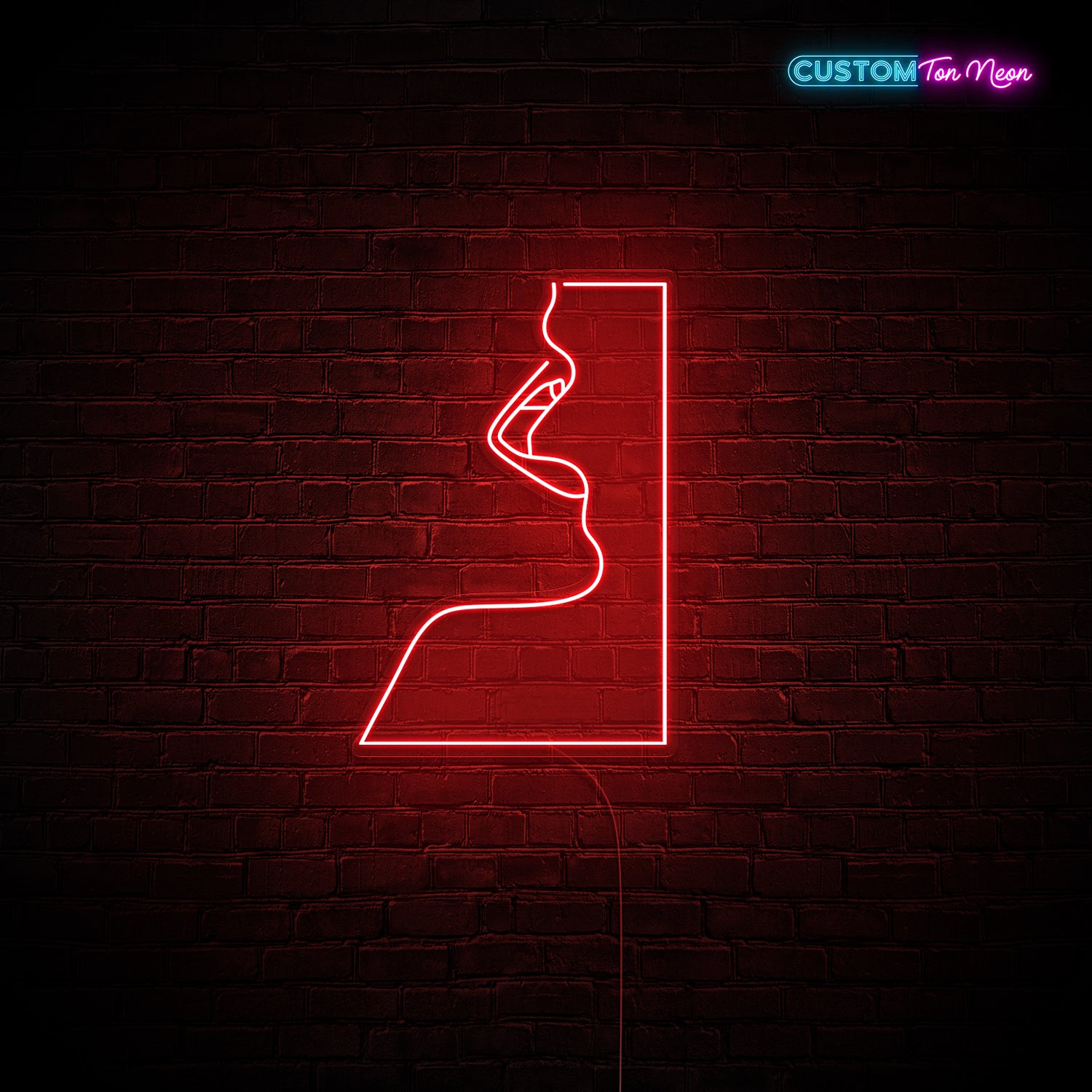 Enseigne néon bouche femme