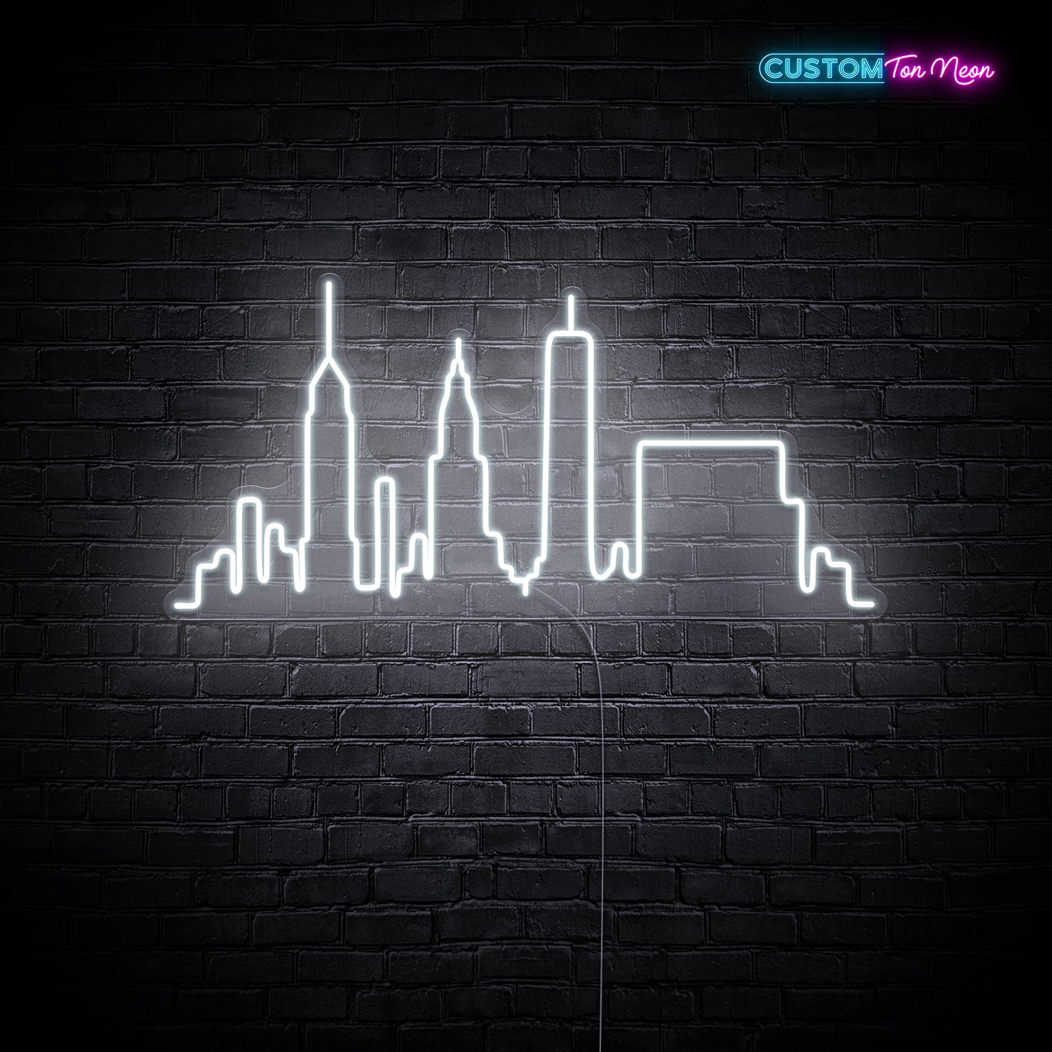 Enseigne néon New York Skyline