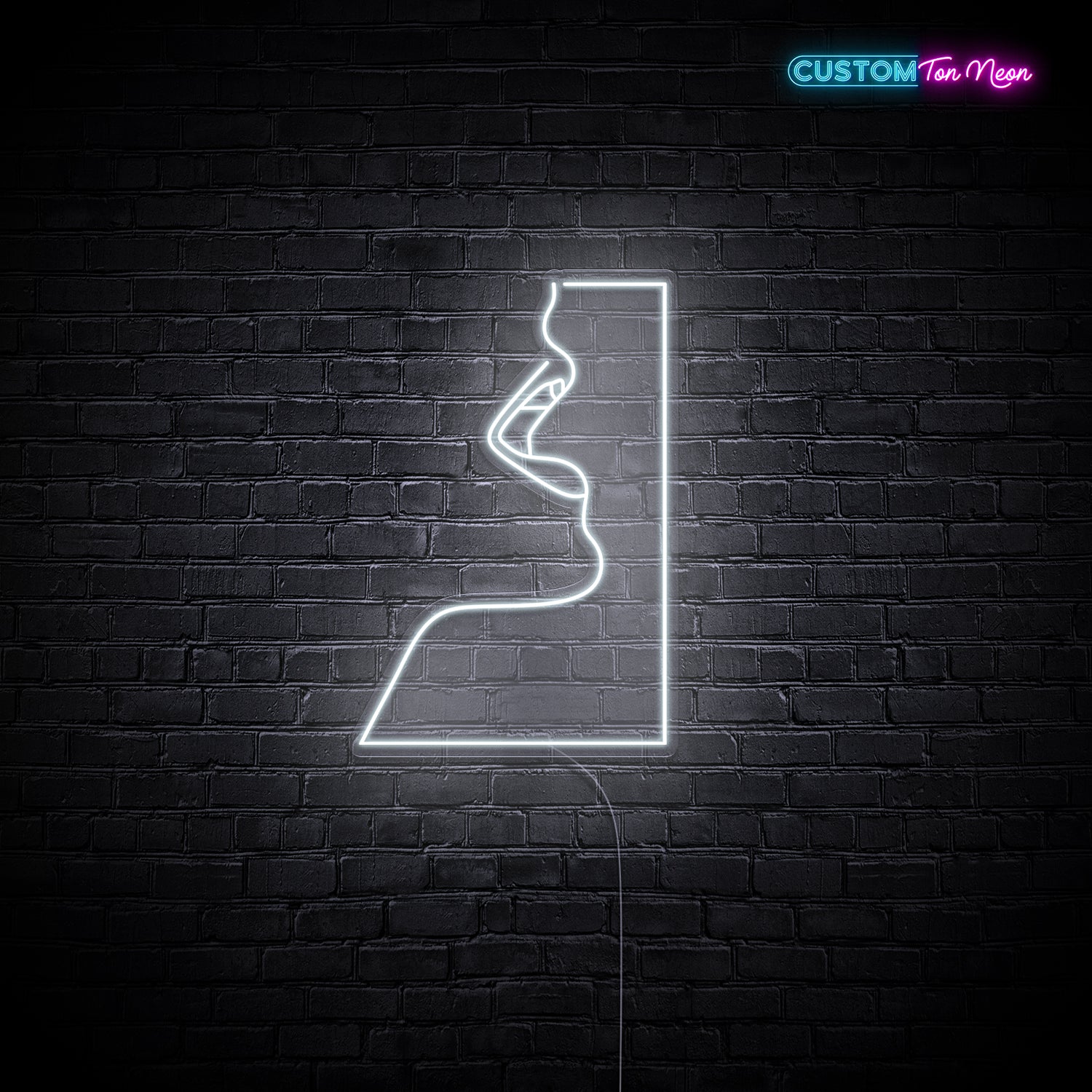 Enseigne néon bouche femme